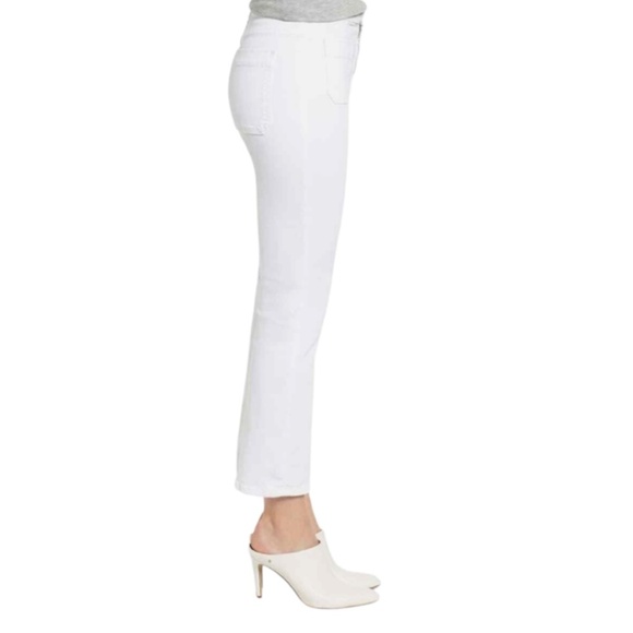 Current/Elliott The Ultra High Waist Kick Flare cropped white jeans 27 - Picture 4 of 13